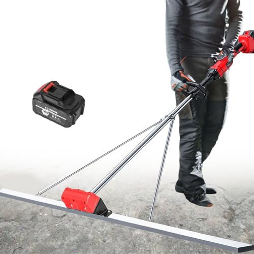 Outil Vibrant pour Béton RèGle Nivellement Ciment Chape éLectrique Kit vibratoire pour Chape à béton, Finition du béton, kit vibratoire électrique pour Chape à béton, Planche en Acier inoxyd