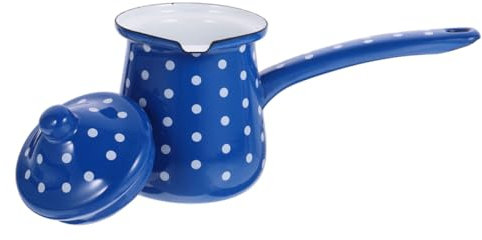 ULTECHNOVO Vintage Turkish Coffee Pot Milk Jug Enamel Pot Retro Tea Supplies Container for Coffee Making