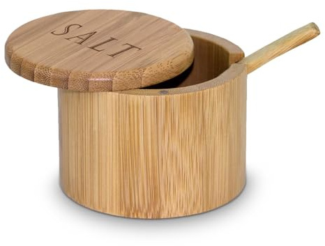 Zymoplas Pot à épices Shaker Bambou Condiment Assaisonnement Rond Porte-Bouteille Cuisine Accessoire Sel Sucre Boîte De Stockage avec Long
