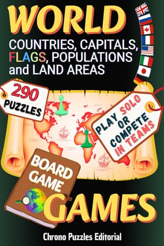 WORLD COUNTRIES, CAPITALS, FLAGS, POPULATIONS & LAND AREAS: WORLD NATIONS: Sorting Puzzles & Matching Pairs GAMES. For ages +10. Learn GEOGRAPHY and GENERAL KNOWLEDGE while having fun