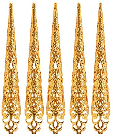 BUBEFSKD Anillo de garra de punta de dedo para disfraz de reina antigua, accesorio de decoración, punta protectora para las articulaciones, como se describe