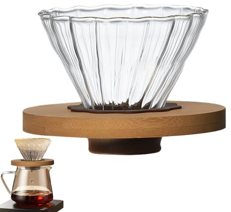Générique La nostra preparazione per – caffettiera a goccia | Cameriera in borosilicato con coperchio in | Imbuto a singola per infuso a mano e resistente