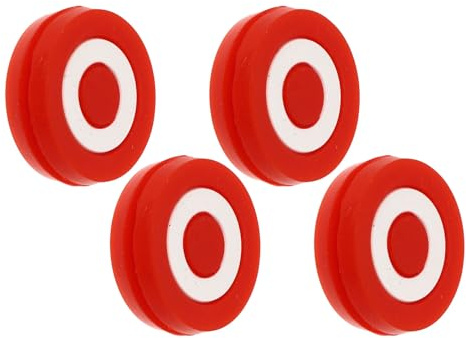 Cabilock Set da 4 Ammortizzatori per Racchetta da Tennis in Silicone Rosso Smorzatori per Vibrazioni Accessori per Ammortizzazione Racchetta per Migliorare Comfort di Gioco