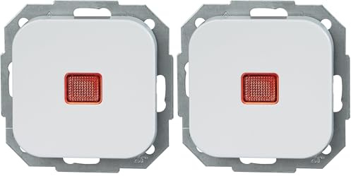 Kopp 689602003 Donau Kontrollschalter (Aus- und Wechsel) beleuchtet, Weiß (Packung mit 2)