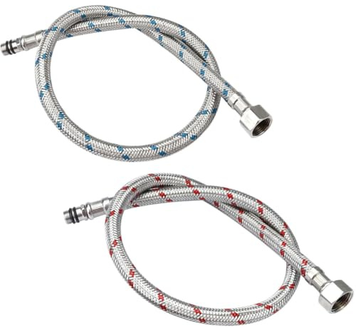 2 Stueck 60cm Edelstahl Anschlussschlauch Armatur Flexschlauch Wasserhahn | Schlauch, Wasseranschluss, Verlaengerung, Panzerschlauch, qualitaet, robust, praktisch, kompakt, ergonomisch, elegant