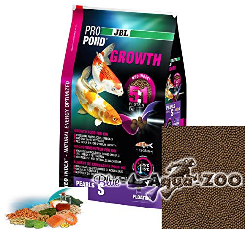 JBL Wachstumsfutter für Koi, Schwimmende Futterperlen, Spezialfutter, ProPond Growth, Größe S, 2,5 kg