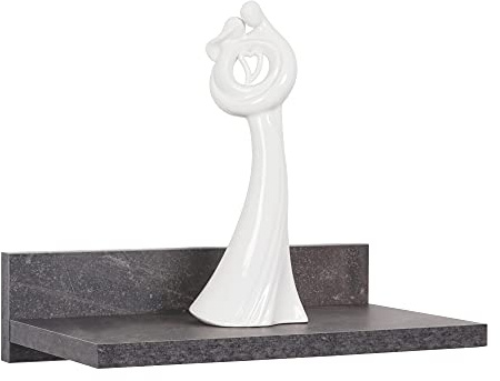 RICOO Mensola da muro 30 x 8 x 19 cm WM057-BG Scaffale da parete salvaspazio Grigio cemento