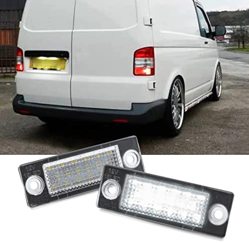 NP 2 Stück LED Nummernschildbeleuchtung für V-W P-assat B5.5 Caddy MK3 G-olf T-ransporter T5 T6 T-ouran J-etta Syncro