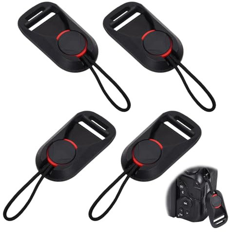 Chstarina 4 Pack Camera Strap Quick Release Buckles, Camera Neck Shoulder Strap Quick Release Loops Clips, Camera Strap Rapid Connectors, Universal Connection Buckle Adapter (Black)