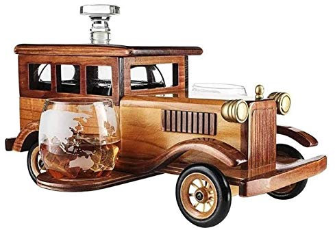 Carafe à décanter à whisky, coffret cadeau 1000ml avec 2 pierres à whisky, verres en cristal et à l'ancienne