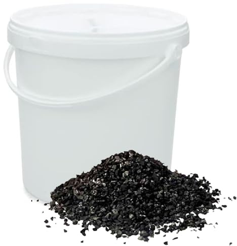 Aktivkohle Granulat, Güteklasse A, in verschiedenen Größen, hergestellt aus Kokosnussschalen, hohe Absorptionsrate Jod 1200 mg/l für die Filtration von Wasser und Luft (10 l / 5,5 kg)