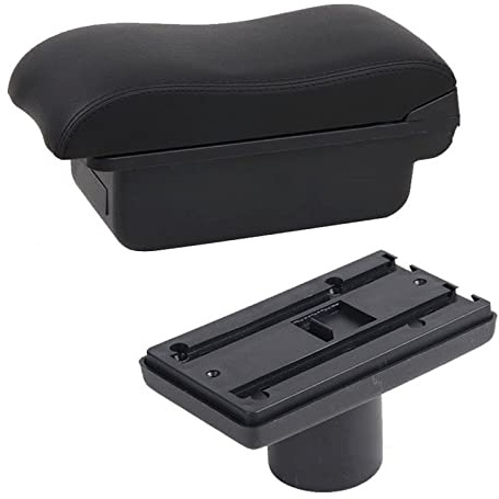 QFJFBGGH Caja Consolas para Seat para Ibiza 6j 6L Caja De Reposabrazos Tienda Central Caja De Almacenamiento De Contenido con Portavasos Cenicero Productos Reposabrazos Central(C2 Black Line NO USB)