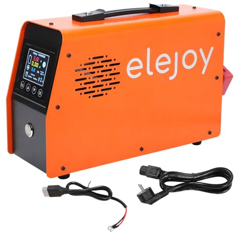 ELEJOY Caricabatterie portatile – Tensione e corrente regolabili, controllo DSP ad alta precisione con display LCD per batterie al litio