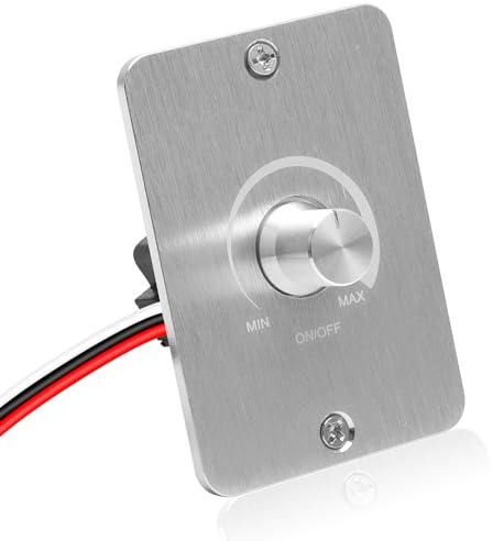 VOSSOT interruptor regulador de luz de 12 V para lámparas LED, regulador de luz de 12 V y 5 A para lámparas LED, sin parpadeos, regulable de forma continua – dimmer para iluminación de autocaravanas