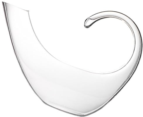 IWOWHERO Decanter in Vetro Trasparente per Vino Rosso e Divisore Liquori Elegante Design Stabile con Levigato per Uso Domestico e Intrattenimento