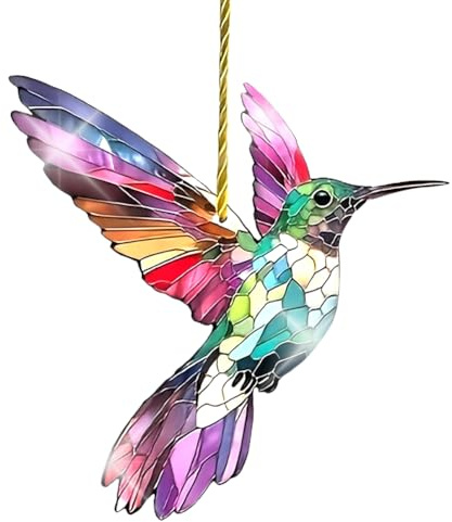 Hanging Bird Ornament - Nature Themed Decor, Hanging Decoration for Tree, Door, Yard & Window - Decorative Gift for Special Occasions