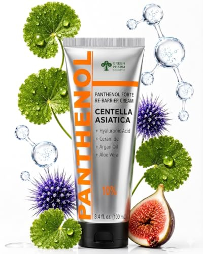 10 % Pantenolkräm Forte med ceramider & Centella Asiatica – intensivvård för hudregenerering av rodnad, akne, brännskador, tatueringar och efter kosmetiska ingrepp – med aloe vera hyaluronsyra