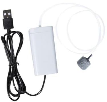 Milageto Pompe à air pour Aquarium - Portable, compacte, Haute Performance, puissante, et silencieuse - Accessoires pour aérateur d'aquarium, Standard W Hose