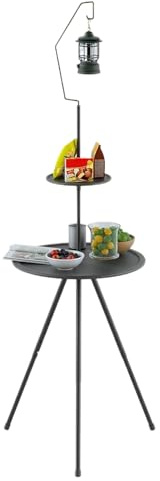 Petite Table Pliante Ronde – Table De Camping Légère Et Portable, Bureau De Support Triangulaire, Design Compact | Solution De Tables Pliante Pour Les Activités De Plein Air, Pêche, Barbecue, Jardin