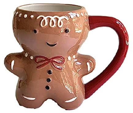 Tasse en céramique avec bonhomme en pain d'épices - amusant pour la famille et les amis,300 Millilitres tasse a cafe, halloween collegue de travail cadeau personnalisé