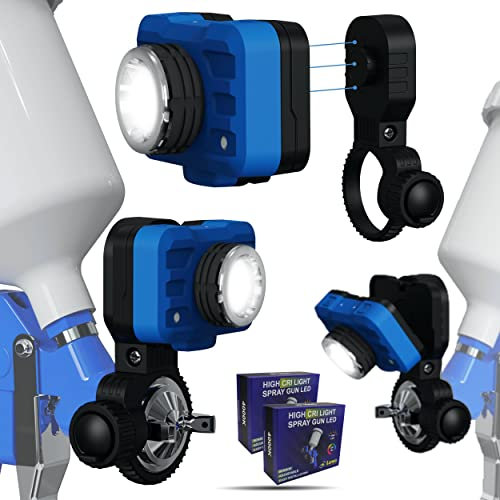 LUWO 2.0 Universal CRI+95 Lámpara de Pistola de Pintura - Linterna Gratis | Detallando el Coche, Luz Solar 3W, Lámpara de Taller (Lámpara de Pistola de Pintura)