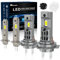H1 + H7 LED Lampadina per Fari, 2024 La Più Recente 1:1 Mini Size 6500K H1 LED Lampadina Senza Polarità Plug and Play 90W 18000LM Kit di Conversione per Fari a H1 H7 LED Auto più Luminoso al 600%