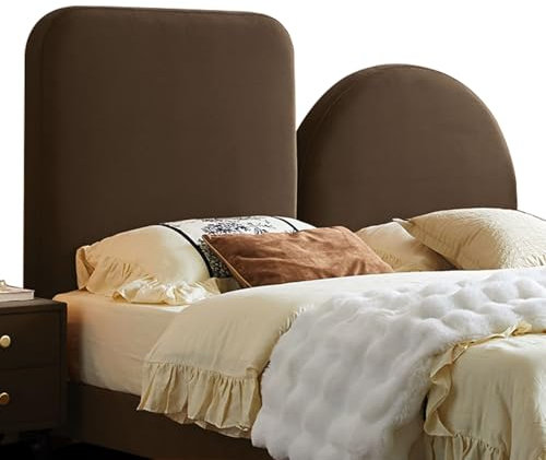 GOCHUSX Peel Und Stick Gepolstertes Kopfteil, Moderne Wanddekoration Gepolstert, Selbstklebendes Schlafzimmer-Wandkissen Für Wand Schlafzimmer Wohnzimmer Spielzimmer(Braun,120x60x9cm)