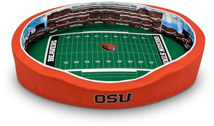 StadiumSpot Officially Licensed NCAA Premium Oval Dog Bed, Oregon State Beavers, Medium