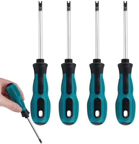 4 stycken U-typ skruvmejsel, M1,7/M2,0/M2,3/M2,6 U gaffel typ magnetisk skruvmejsel CRV multifunktion handverktyg kit bit magnetisk slitsskruvmejsel M-typ skruvdragare, U-gaffel skruvmejsel