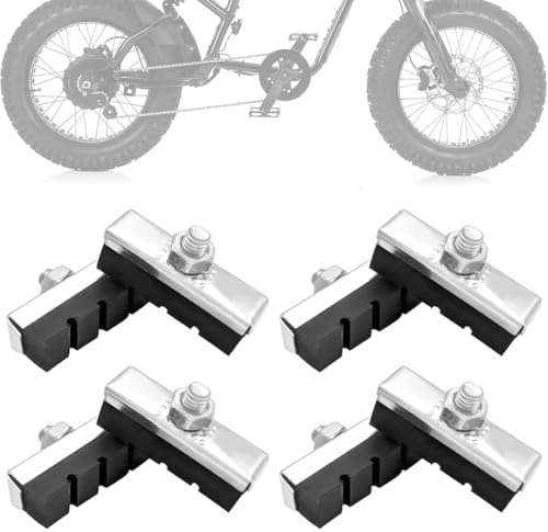COYUN 8 Stück Retro Bremsschuhe für Vintage Fahrräder, Damen-, Herrenfahrrad, Bremsschuh Vierer Set Bremsbelag Bremsbacken Bremsblöcke Bremsbackensatz, 40 mm