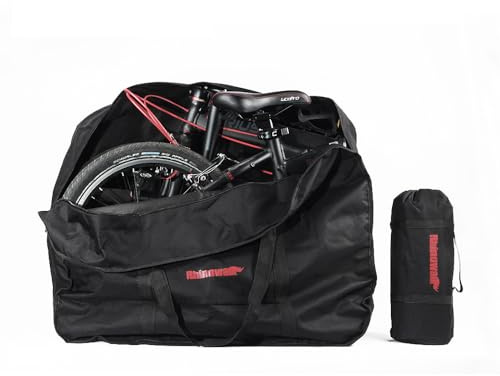 UBORSE Fahrrad Transporttasche 20 Zoll Wasserdicht Multifunktionale Fahrrad-Tragetasche Reisetasche für 20- 22 Faltrad Fahrradschutztasch für Transport (Schwarz)