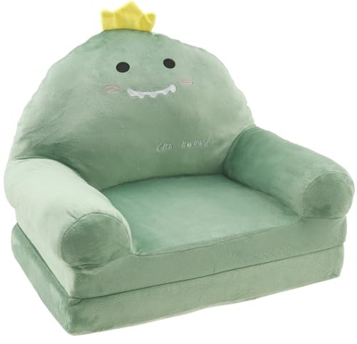 Sofá infantil, 2 en 1, suave silla para niños pequeños con asa, 80 x 50 cm, sillón plegable para bebé, sofá convertible para tumbona para niños y niñas de 1 a 4 años de edad, sala de juegos