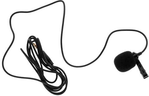 LIFKOME Schwarzes Lavalier Kondensatormikrofon 1 Satz für Vlog Aufnahmen | 1, 5 M Kabel, Plug And Play Anschluss, Kunststoff Legierung, Geräuschreduzierung, Indoor und Outdoor