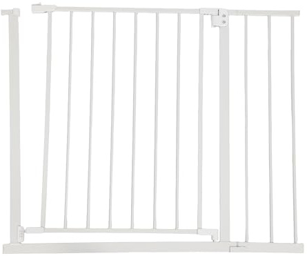 Relaxdays Treppenschutzgitter, 95–100 cm, ohne Bohren, Baby & Kleinkind, Treppe & Tür, Türschutzgitter zum Klemmen, weiß