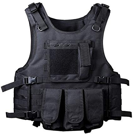 Goetland Taktische Weste aus 900D Polyester Einsatzweste für Outdoor Camping Wandern CS Feld Einstellbar