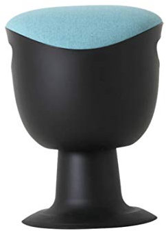 STIER Multibeweglicher Drehhocker mit Tellerfuß, höhenverstellbare Sitzhöhe 465-585mm, gepolstert und kippsicherer Stand, Türkis,