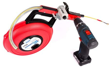 Katimex 101817 för att skjuta Ø 3 mm och 4,5 mm glasfiberprofiler med borrmaskin framdrivning för Kati-blixt med längdindikator vikt 360 g, röd