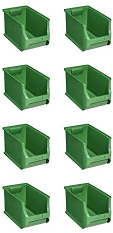 8x Stapelbox Gr 4H Grün Stapelboxen Lagerboxen Lagerkiste ProfiPlus Allit 456283