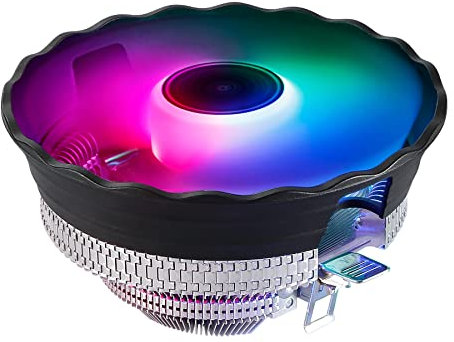 UNYKAch Disipador de Calor CPU Jotun DF 120 RGB Potencia TDP 95W, Diseño Cónico Ultra Silencioso con 9 Aspas, Ventilador Blanco y Multisocket Universal Compatible con Multitud de CPUs