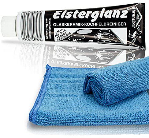 XXL Elsterglanz 150 ml inkl. 2 Mikrofasertücher Polierpaste 11 Sorten wählbar (Glaskeramik-Kochfeldreiniger)