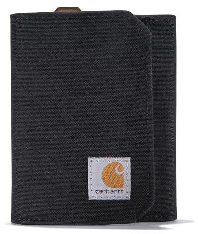 Carhartt Herren Casual Nylon Duck Trifold Wallets, Nylon-Ente (schwarz), Einheitsgröße