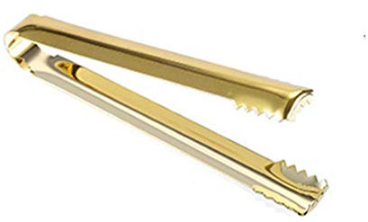 1 PZ Pinze Per Il Ghiaccio, Pinze Per Cubetti Di Ghiaccio Per Zucchero Pinze Da Cucina In Acciaio Inox Pinze Da Cucina Per Buffet Barbecue Pinze Per Pane Caramelle (oro)