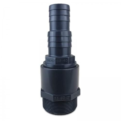 Schlauchreduzierung mit 2 Rohrgewinde auf Doppeltülle Ø 38/32mm | 2-fach Reduzierung | stabiles PVC (2 x 38/32mm)