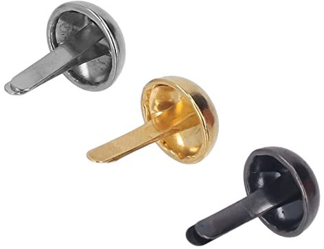 150 Stück Metallklammern, Splint, Rundkopf, Nagelnägel, Messing, Papierbefestigungen, Kein Grat, Flexible Verwendung, Vermessingte Befestigungen für das Basteln und Heimwerken