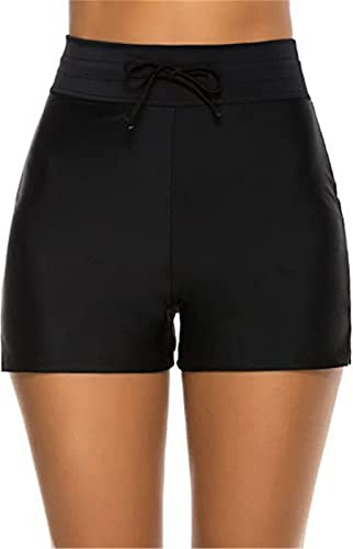 Gellmall Baddräkt för dam strandshorts snabbtorkande snabbtorkande sportbadkläder shorts med dragsko S-2XL