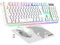 Empire Gaming - Armor RF800 Pack Clavier Souris Gaming sans Fil AZERTY (Français-Layout) RGB Avec Tapis de Souris -Clavier 2.4G -Souris 4800 DPI -PC PS4 PS5 Xbox One/Series Mac - Blanc