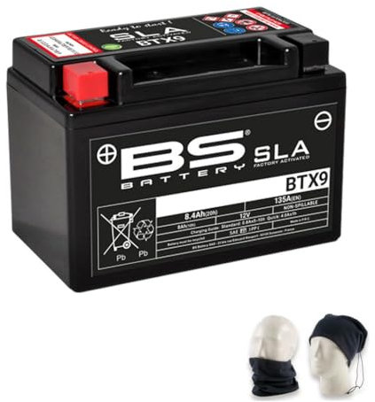 KOMPATIBEL MIT KAWASAKI KLZ Versys/KLZ Versys SE 1000 1000 2012-2021 BS BTX9-BS KOMPLETTE BATTERIE, BEREIT ZUM EINBAU BEREIT 12V/8AH YUASA YTX9-BS BATTERIEN FÜR MOTORRAD-ROLLER 150X87X105MM