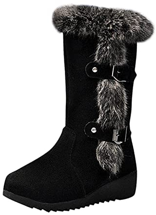 Bottes Femme Hiver Fourré, Bottines Plates Hiver, Automne Boots Travail Extérieur, Bottes Femme Chaudes, Bottines Fourrées Confortables, Randonnée Boots Grandes Tailles, Bottes Rétro, Chaussures