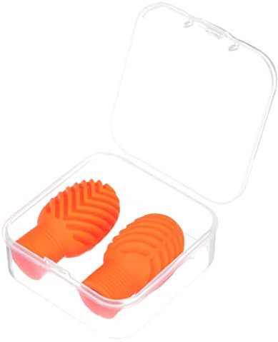 2 Stück Silikon Drumstick Überzüge für Übungszwecke mit Dämpffunktion | Orange, Elastische Hülle für Drumsticks, Leicht und Tragbar, Zubehör für Schlagzeug, Praktisches