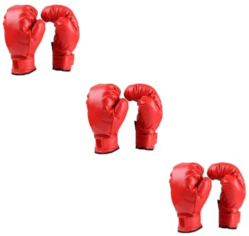 3St Box-Trainingshandschuhe Boxhandschuhe für Kinder Boxhandschuhe Kinder boxtraining Box Training Muay Thai Handschuhe Kampfsport Training PVC-Handschuhe atmungsaktiv Sandsack